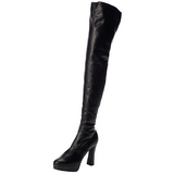 Negro Mate 13 cm ELECTRA-3000Z Largas Botas Altas para Hombres