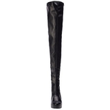 Negro Mate 13 cm ELECTRA-3000Z Largas Botas Altas para Hombres