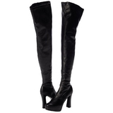 Negro Mate 13 cm ELECTRA-3000Z Largas Botas Altas para Hombres