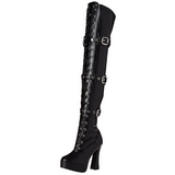 Negro Mate 13 cm ELECTRA-3028 Largas Botas Altas para Hombres
