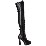 Negro Mate 13 cm ELECTRA-3028 Largas Botas Altas para Hombres