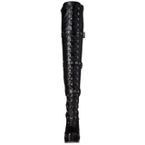 Negro Mate 13 cm ELECTRA-3028 Largas Botas Altas para Hombres