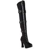 Negro Mate 13 cm ELECTRA-3028 Largas Botas Altas para Hombres