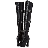 Negro Mate 13 cm ELECTRA-3028 Largas Botas Altas para Hombres
