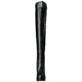 Negro Mate 13 cm ELECTRA-3050 over knee botas altas con tacón