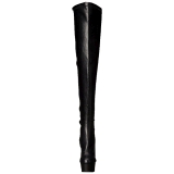 Negro Mate 15,5 cm DELIGHT-3000 over knee botas altas con tacón