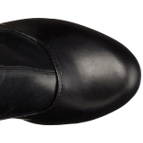 Negro Mate 15,5 cm DELIGHT-3000 over knee botas altas con tacón