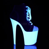 Negro Neon 20 cm FLAMINGO-800SK-02 Zapatos de lona con tacón