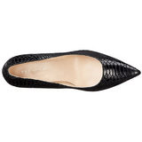 Negro Piel 10 cm CLASSIQUE-20SP Stiletto Zapatos Tacón de Aguja