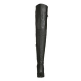 Negro Piel 13 cm LEGEND-8899 over knee botas altas con tacón