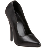 Negro Piel 15 cm DOMINA-420 Zapatos de Salón para Hombres