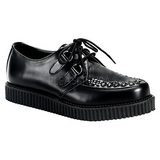 Negro Piel 2,5 cm CREEPER-602 Zapatos de Creepers Hombres Plataforma