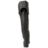 Negro Piel 4 cm MAVERICK-2045 Botas Altas para Hombres