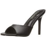 Negro Polipiel 10 cm CLASSIQUE-01 zapatos de zuecos tallas grandes