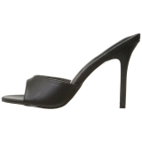 Negro Polipiel 10 cm CLASSIQUE-01 zapatos de zuecos tallas grandes