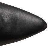Negro Polipiel 10 cm CLASSIQUE-3011 over knee botas altas con tacón