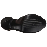 Negro Polipiel 10 cm DREAM-412 sandalias tallas grandes