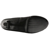 Negro Polipiel 10 cm QUEEN-02 zapatos de salón tallas grandes