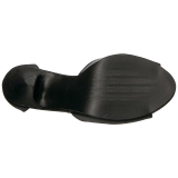 Negro Polipiel 12,5 cm EVE-02 sandalias tallas grandes
