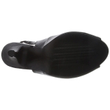 Negro Polipiel 12,5 cm EVE-04 sandalias tallas grandes