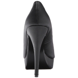 Negro Polipiel 13,5 cm CHLOE-01 zapatos de salón tallas grandes