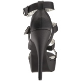 Negro Polipiel 14,5 cm Burlesque TEEZE-42W tacones altos pies anchos hombre