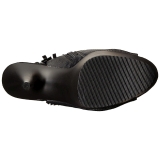 Negro Polipiel 15 cm DELIGHT-2019-3 botas con flecos de mujer tacón altos