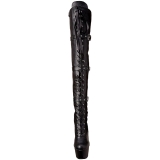 Negro Polipiel 18 cm ADORE-3028 Botas de mujer hasta la rodilla