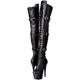 Negro Polipiel 18 cm ADORE-3028 Botas de mujer hasta la rodilla