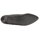 Negro Polipiel 5 cm FAB-425 zapatos de salón tallas grandes