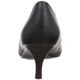 Negro Polipiel 6,5 cm KITTEN-01 zapatos de salón tallas grandes
