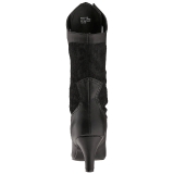 Negro Polipiel 7,5 cm DIVINE-1050 botines tallas grandes