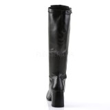 Negro Polipiel 7,5 cm GOGO-300WC botas de mujer de caña ancha