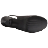 Negro Polipiel 7,5 cm JENNA-02 sandalias tallas grandes