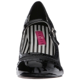 Negro Polipiel 7,5 cm JENNA-06 zapatos de salón tallas grandes