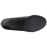 Negro Polipiel 7,5 cm JENNA-06 zapatos de salón tallas grandes