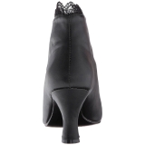 Negro Polipiel 7,5 cm JENNA-105 botines tallas grandes