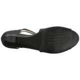 Negro Polipiel 7,5 cm KIMBERLY-04 sandalias tallas grandes
