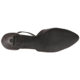 Negro Polipiel 8 cm DIVINE-415W Zapatos de Salón para Hombres