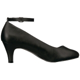 Negro Polipiel 8 cm DIVINE-431W Zapatos de Salón para Hombres