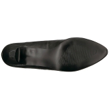 Negro Polipiel 8 cm DIVINE-431W Zapatos de Salón para Hombres