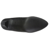 Negro Polipiel 8 cm DIVINE-440 Zapatos de Salón para Hombres