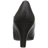 Negro Polipiel 8 cm DIVINE-440 zapatos de salón tacón bajo