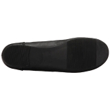 Negro Polipiel ANNA-02 zapatos de bailarinas tallas grandes