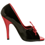 Negro Rojo 12,5 cm SEDUCE-216 Zapatos de tacón altos mujer