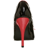 Negro Rojo 12,5 cm SEDUCE-216 Zapatos de tacón altos mujer