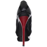 Negro Rojo 15 cm BLONDIE-685 Stiletto Zapatos Tacón de Aguja