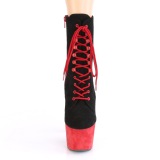 Negro Rojo 18 cm ADORE-1020FSTT exotic botines de pole dance