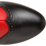 Negro Rojo 5 cm FLORA-1023 Botines Altos Mujer