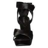 Negro Satinado 13 cm COCKTAIL-568 Zapatos de Tacón Alto